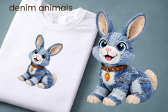 Cute denim patchwork animals clipart | Patchwork sublimation Product Image 1