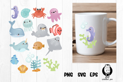 Cute sea animals png sublimation Product Image 1