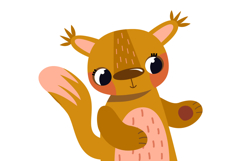 12 Cute Cartoon Forest &amp; Safari Animals Clipart Set Product Image 2