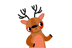 12 Cute Cartoon Forest &amp; Safari Animals Clipart Set Product Image 12