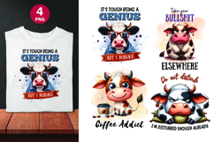 Funny sarcastic cow quotes sublimation png Product Image 1