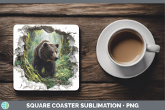 GorgeousAnimals 3D Hole Square Coaster design.