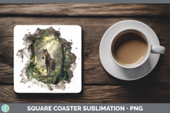 GorgeousAnimals 3D Hole Square Coaster design.