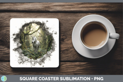 GorgeousAnimals 3D Hole Square Coaster design.