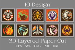 10 Animals 3D Layered Paper Cut Bundle Product Image 1