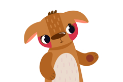 12 Cute Cartoon Forest &amp; Safari Animals Clipart Set Product Image 7