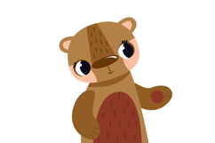 12 Cute Cartoon Forest &amp; Safari Animals Clipart Set Product Image 10
