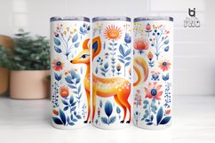 Animals and Flower Pattern Sublimation Tumbler Design Product Image 10