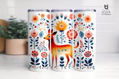 Animals and Flower Pattern Sublimation Tumbler Design Product Image 2