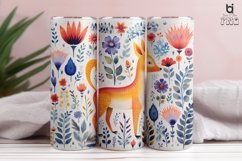 Animals and Flower Pattern Sublimation Tumbler Design Product Image 3
