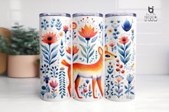 Animals and Flower Pattern Sublimation Tumbler Design Product Image 4