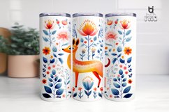 Animals and Flower Pattern Sublimation Tumbler Design Product Image 6