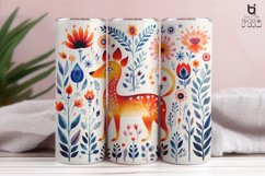 Animals and Flower Pattern Sublimation Tumbler Design Product Image 7