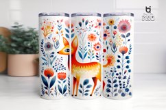 Animals and Flower Pattern Sublimation Tumbler Design Product Image 8