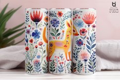 Animals and Flower Pattern Sublimation Tumbler Design Product Image 9