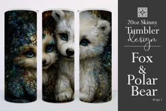 Animal Tumbler Wrap, Artic Fox x Polar Bear Sublimation, s1 Product Image 1