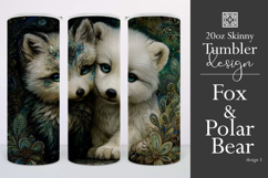 Animal Tumbler Wrap, Artic Fox x Polar Bear Sublimation, s3 Product Image 1