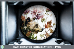GorgeousAnimals Autumn Floral  Car Coaster design.