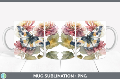 GorgeousAnimals Autumn Floral  Mug Wrap design.