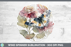 GorgeousAnimals Autumn Floral  Wind Spinner design.