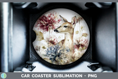 GorgeousAnimals Autumn Floral  Car Coaster design.