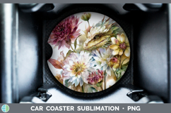 GorgeousAnimals Autumn Floral  Car Coaster design.
