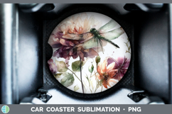 GorgeousAnimals Autumn Floral  Car Coaster design.