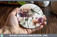 GorgeousAnimals Autumn Floral  Round Coaster design.