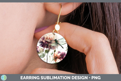 GorgeousAnimals Autumn Floral  Round Earrings design.