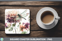 GorgeousAnimals Autumn Floral  Square Coaster design.