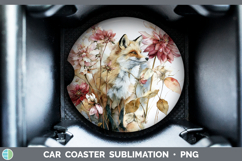 GorgeousAnimals Autumn Floral  Car Coaster design.