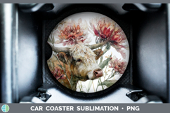 GorgeousAnimals Autumn Floral  Car Coaster design.