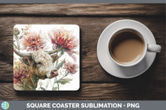 GorgeousAnimals Autumn Floral  Square Coaster design.