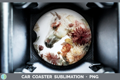 GorgeousAnimals Autumn Floral  Car Coaster design.