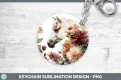 GorgeousAnimals Autumn Floral  Keychain design.