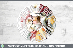 GorgeousAnimals Autumn Floral  Wind Spinner design.