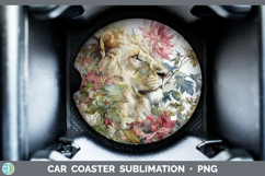 GorgeousAnimals Autumn Floral  Car Coaster design.