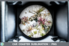 GorgeousAnimals Autumn Floral  Car Coaster design.