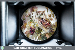 GorgeousAnimals Autumn Floral  Car Coaster design.