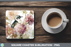 GorgeousAnimals Autumn Floral  Square Coaster design.