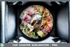 GorgeousAnimals Autumn Floral  Car Coaster design.