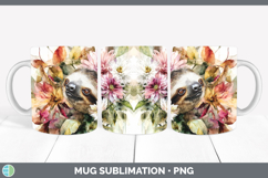 GorgeousAnimals Autumn Floral  Mug Wrap design.