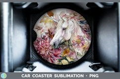 GorgeousAnimals Autumn Floral  Car Coaster design.