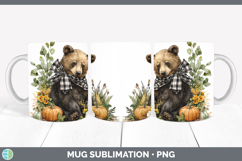 GorgeousAnimals Autumn Pumpkin Mug Wrap design.