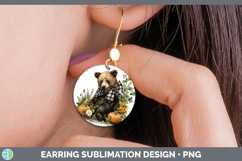 GorgeousAnimals Autumn Pumpkin Round Earrings design.