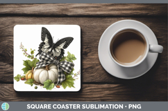 GorgeousAnimals Autumn Pumpkin Square Coaster design.