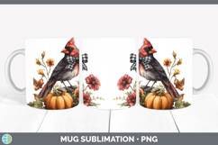 GorgeousAnimals Autumn Pumpkin Mug Wrap design.