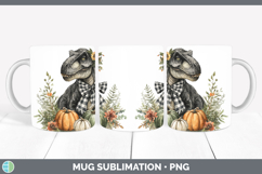 GorgeousAnimals Autumn Pumpkin Mug Wrap design.