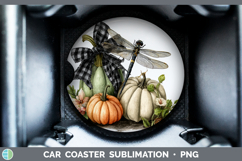 GorgeousAnimals Autumn Pumpkin Car Coaster design.