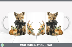 GorgeousAnimals Autumn Pumpkin Mug Wrap design.